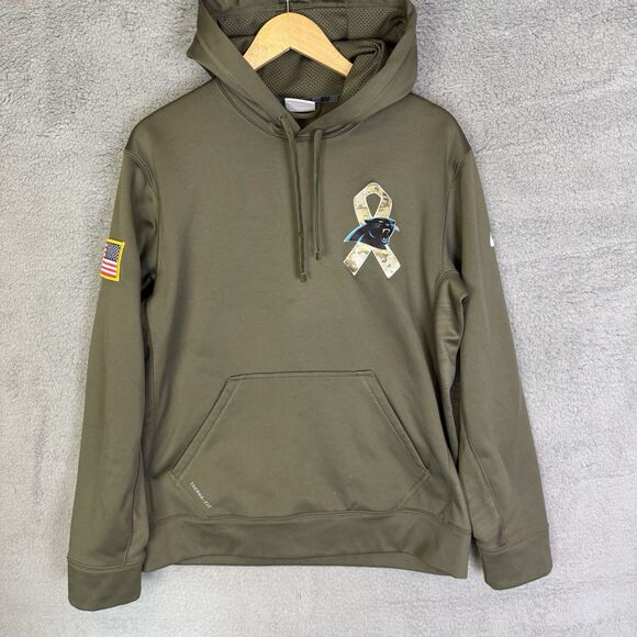 Nike Carolina Panthers Salute to Service Hoodie Mens M Green Pullover NFL - Picture 1 of 9